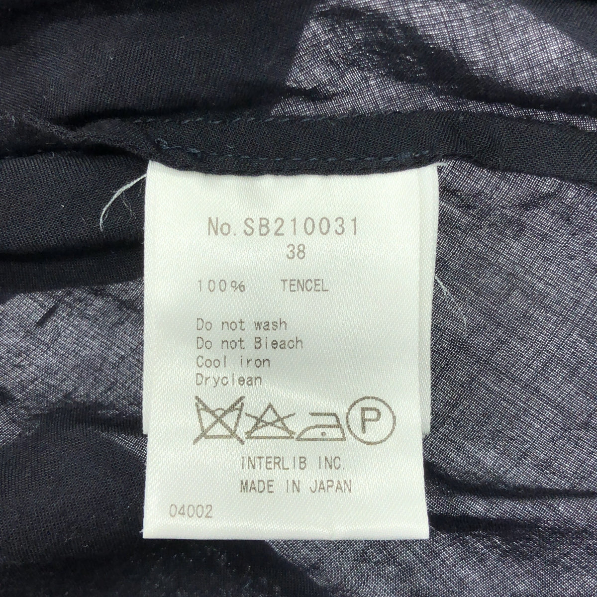 SACRA / サクラ | ボウタイ ノースリーブ テンセル ブラウス | 38 | ネイビー | レディース