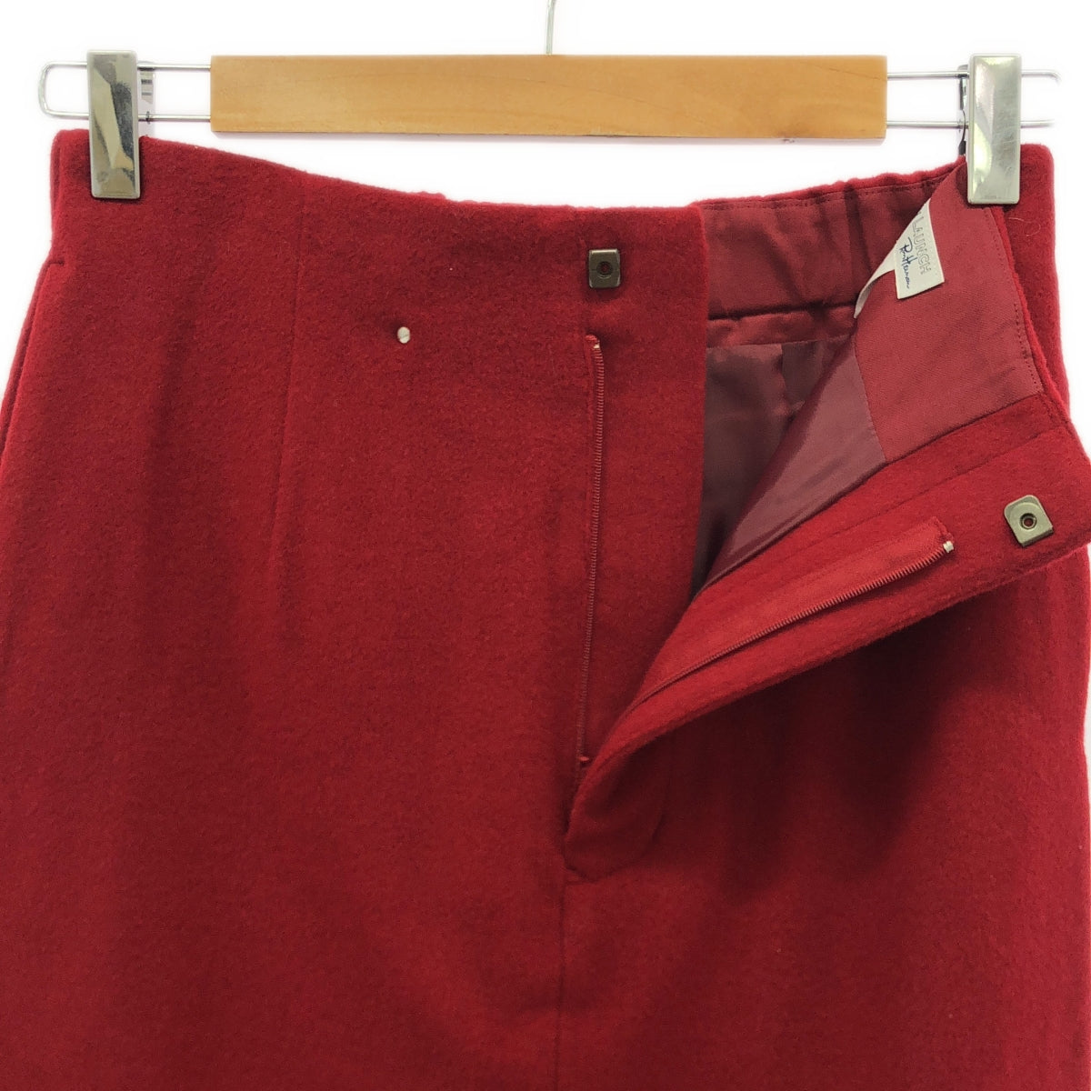 聯合啟動 | Ron Herman 訂製羊毛開衩裙 | S |紅色 |女性的