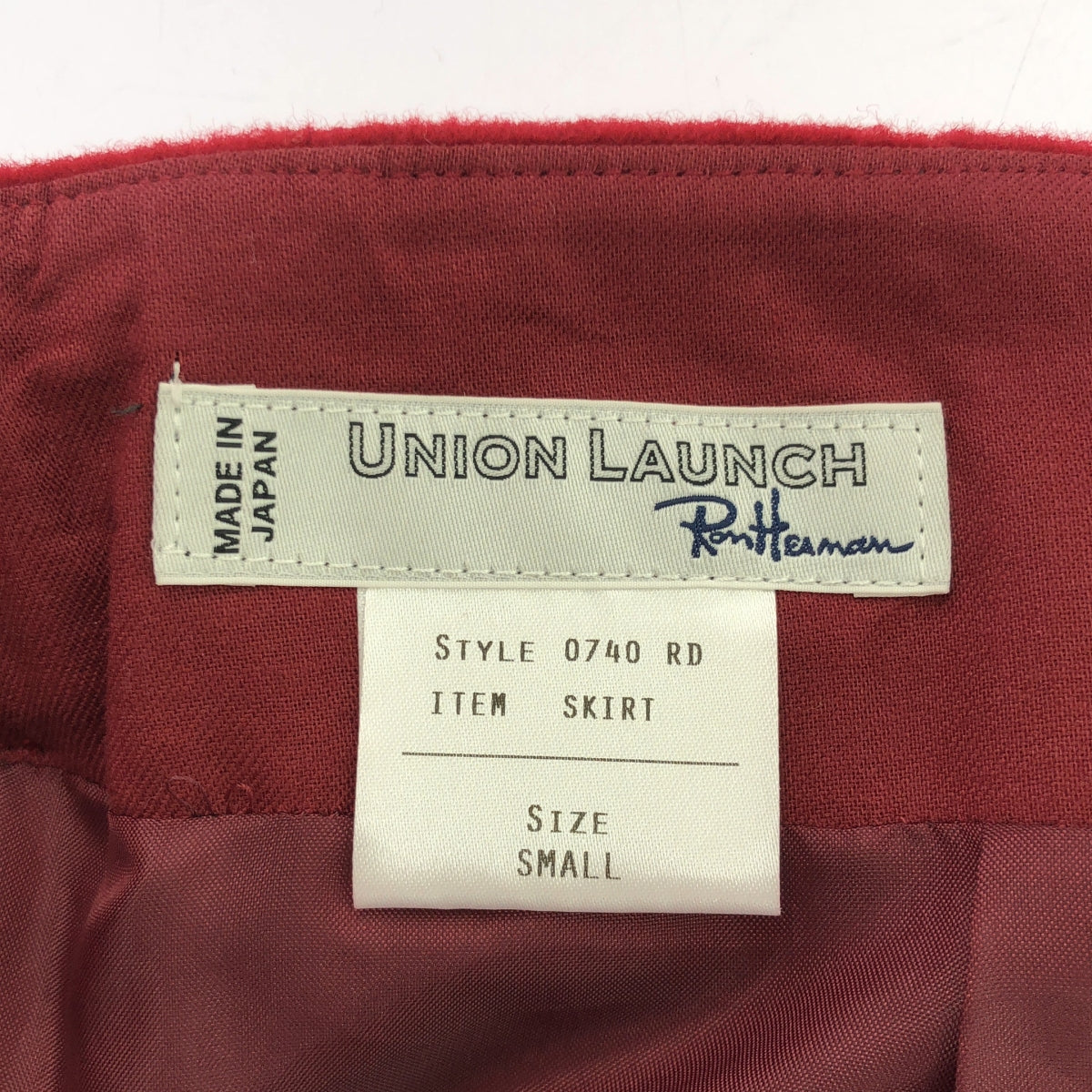 UNION LAUNCH / ユニオンランチ | Ron Herman 別注 ウール スリット スカート | S | レッド | レディース