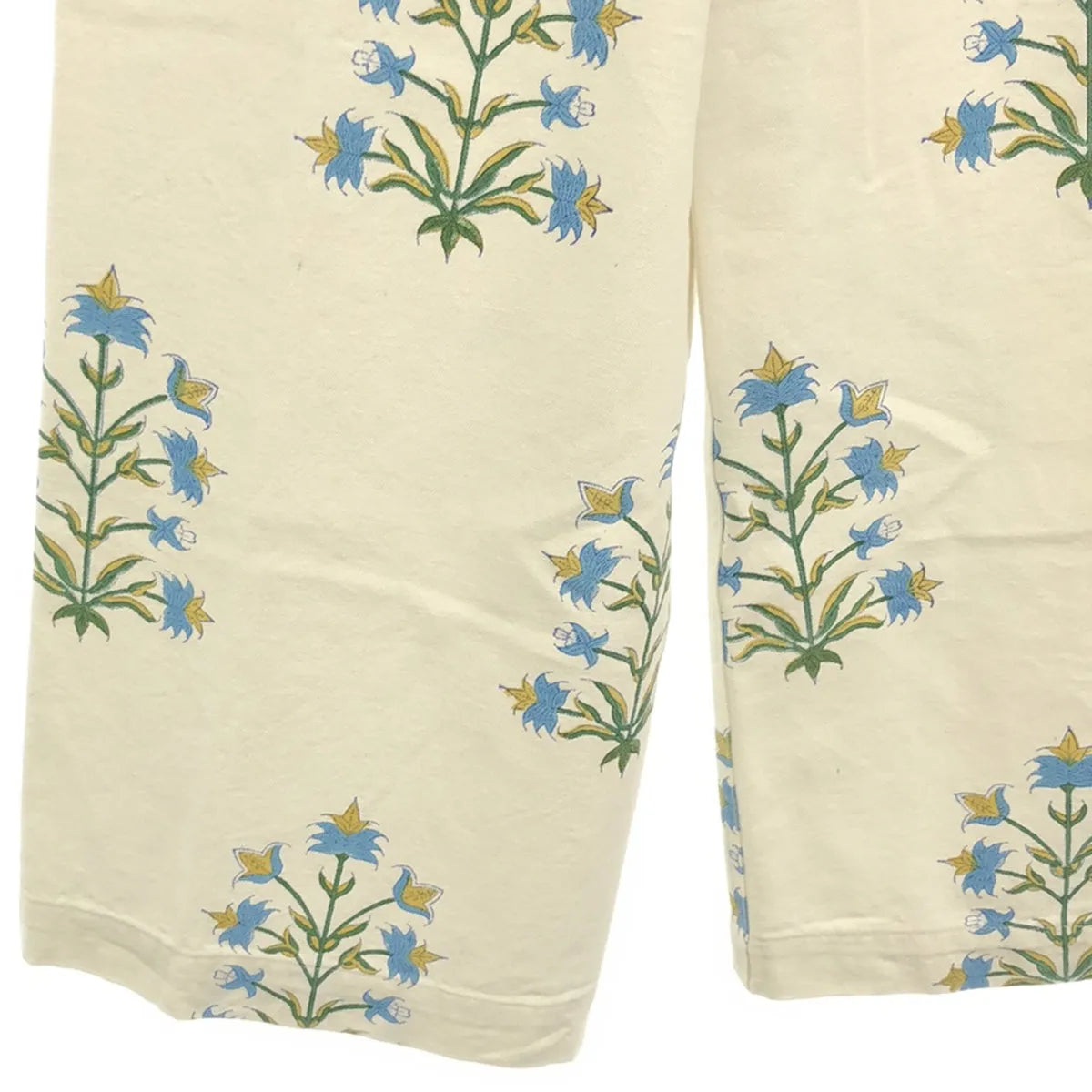 【美品】  SZ Blockprints / エスゼットブロックプリント | DISCO PANT LILY フラワープリント ディスコパンツ | M | ホワイト | レディース