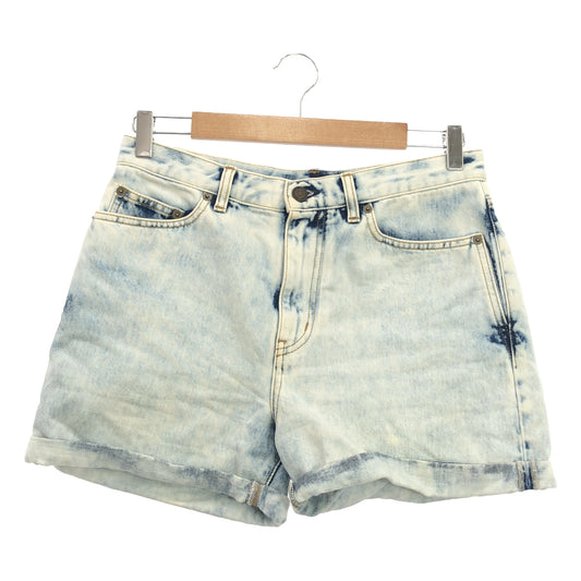 SAINT LAURENT PARIS | 2016 | Bleached denim shorts | Size 26 | Indigo | Women's