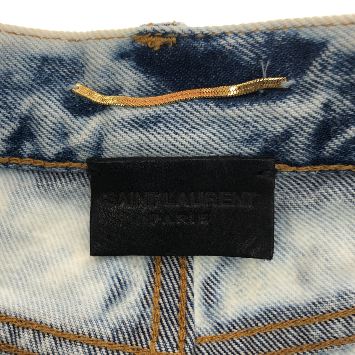 SAINT LAURENT PARIS / サンローランパリ | 2016 | ブリーチ加工 デニムショートパンツ | 26 | インディゴ | レディース