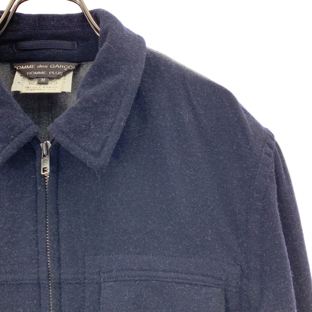 COMME des GARCONS HOMME PLUS / コムデギャルソンオムプリュス | AD1998 | インサイドアウト / ウール ジップ ブルゾン ジャケット | M | メンズ