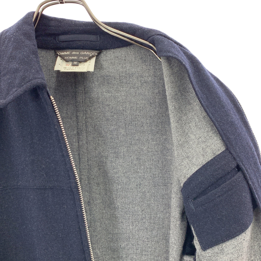 COMME des GARCONS HOMME PLUS / コムデギャルソンオムプリュス | AD1998 | インサイドアウト / ウール ジップ ブルゾン ジャケット | M | メンズ