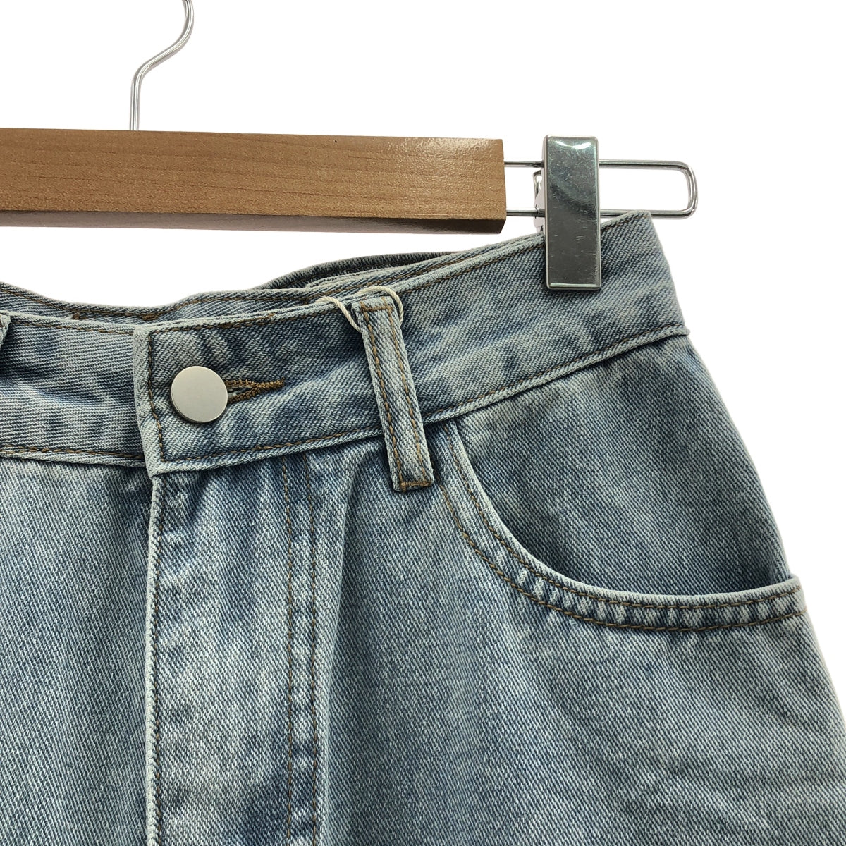 Frene | 後背蝴蝶結寬牛仔褲 | S碼 | 女款