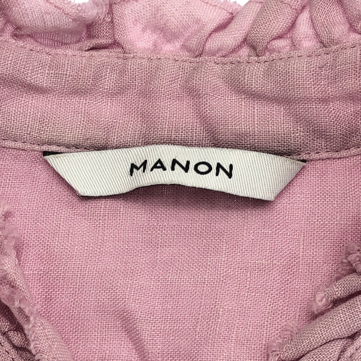manon / マノン | OVERDYE TIERED LINEN BLOUSE リネン フリルカラー シャツ | 0 | レディース
