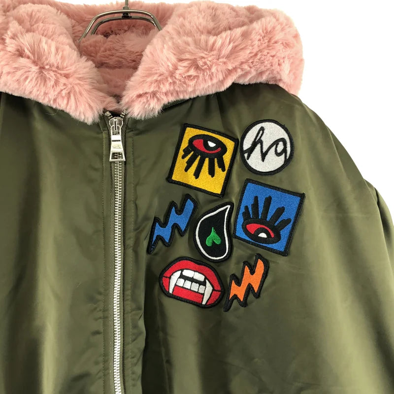 Haculla / ハキュラ | MA-1 ワッペン ファー ジャケット | S | レディース