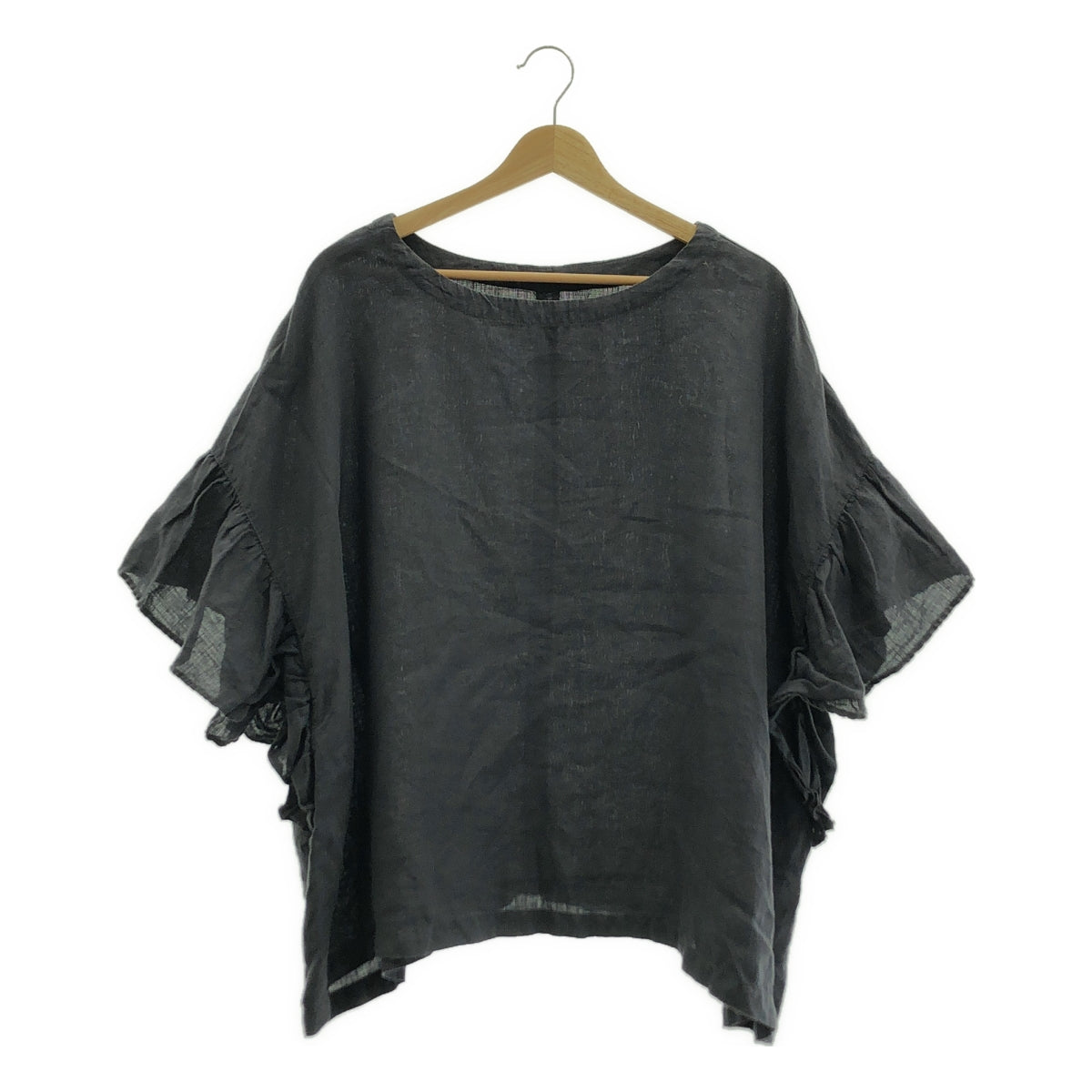 nest robe / ネストローブ | リネン ギャザースリーブ シャツ ブラウス | F | レディース