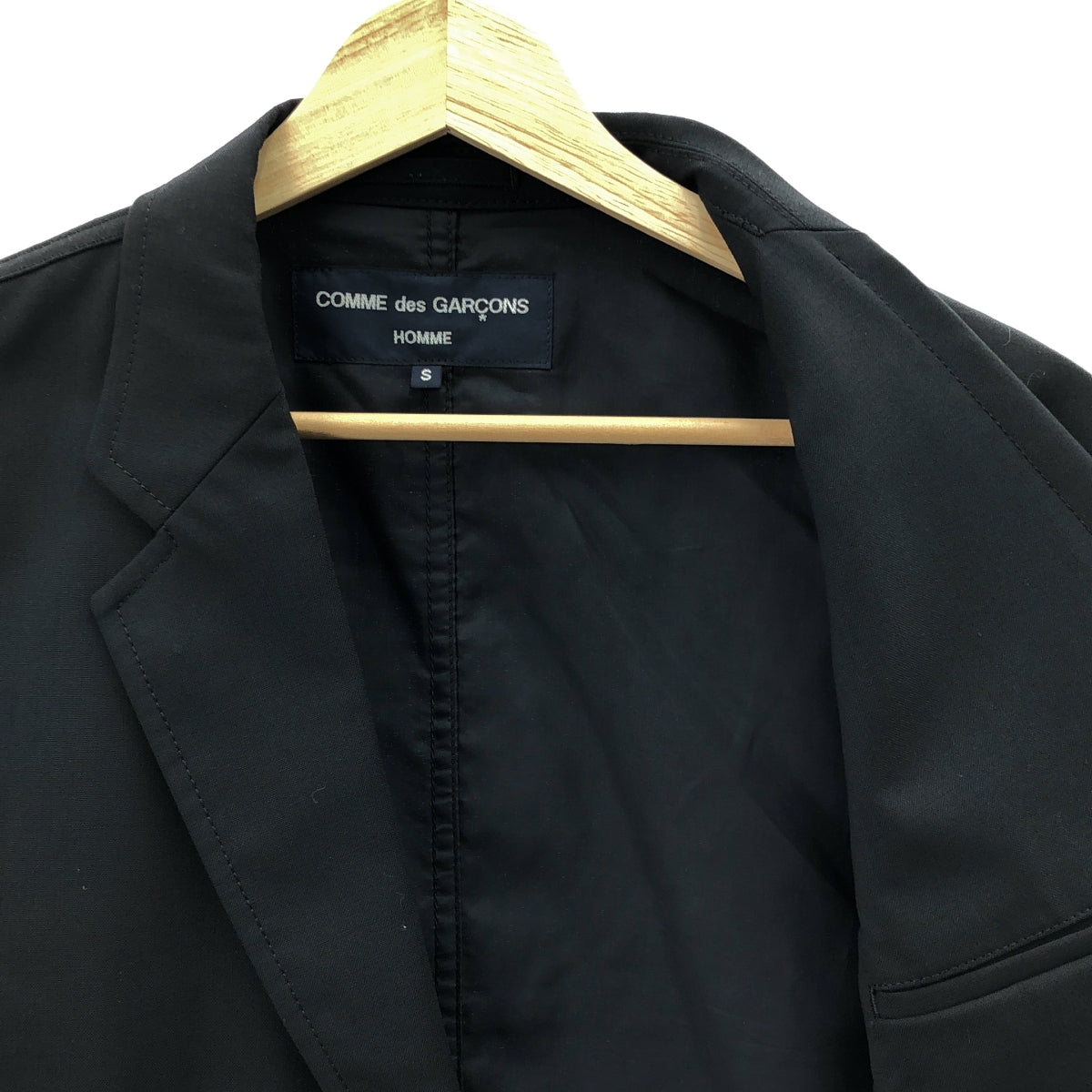 COMME des GARCONS 男士 |羊毛 2B 精裁外套 | S |黑色|男士