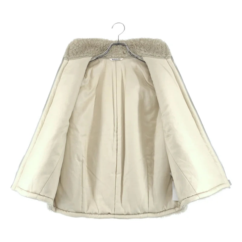 AURALEE / オーラリー | 2021AW | SHETLAND WOOL BOA ZIP VEST / シェットランドウール ボア ジップアップ ベスト | 1 | レディース