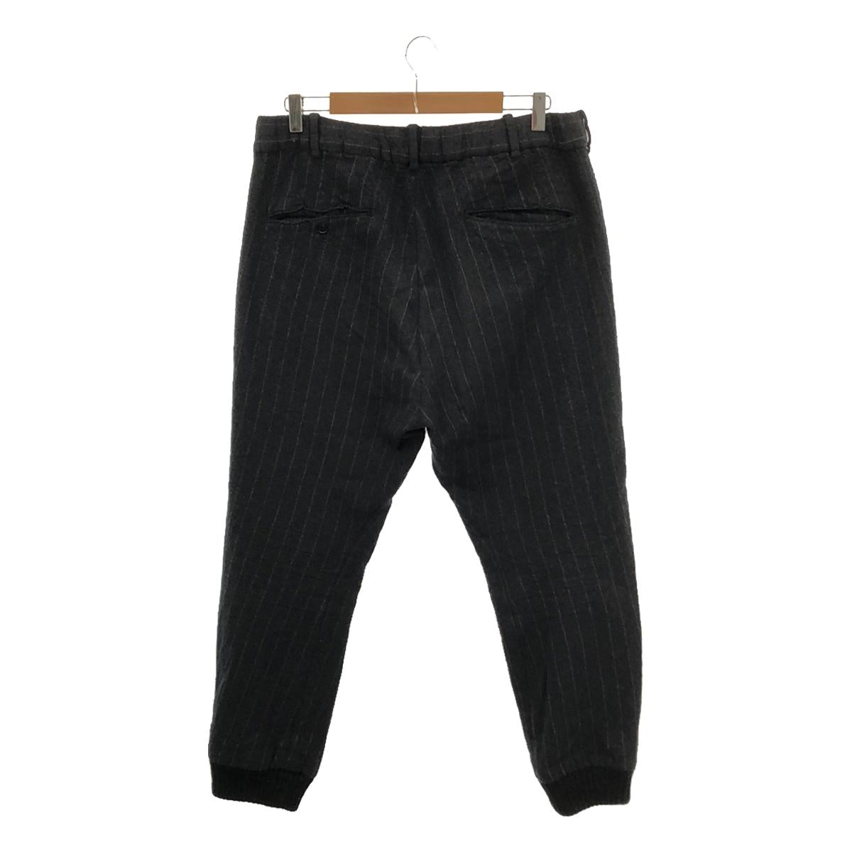 08sircus / Zero Eight Circus | Felted wool striped easy ribbed pants | 2 | Men's