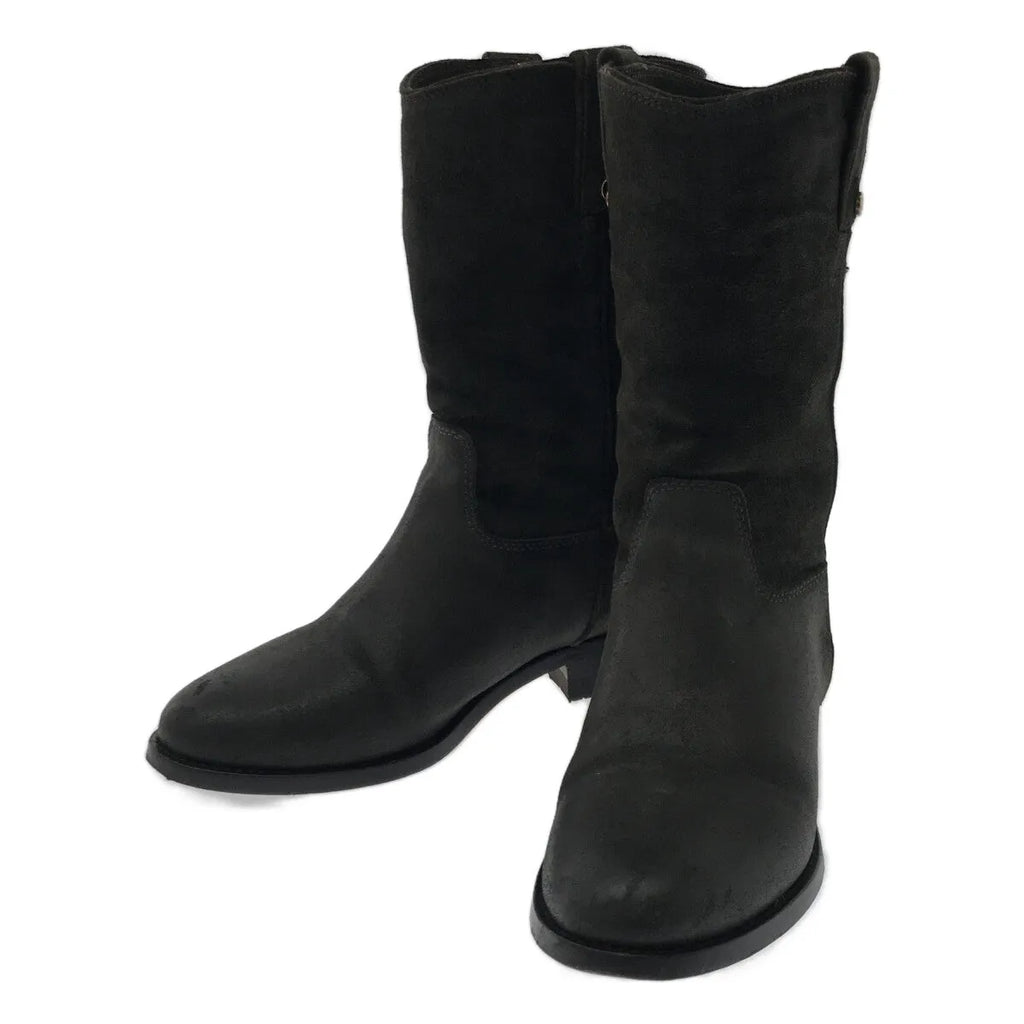 [品相良好] JIMMY CHOO | Hudson 皮革 Pecos 靴子 |尺寸 35 |黑色 |女性的