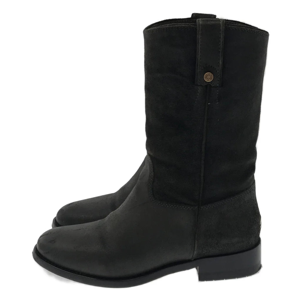 [品相良好] JIMMY CHOO | Hudson 皮革 Pecos 靴子 |尺寸 35 |黑色 |女性的