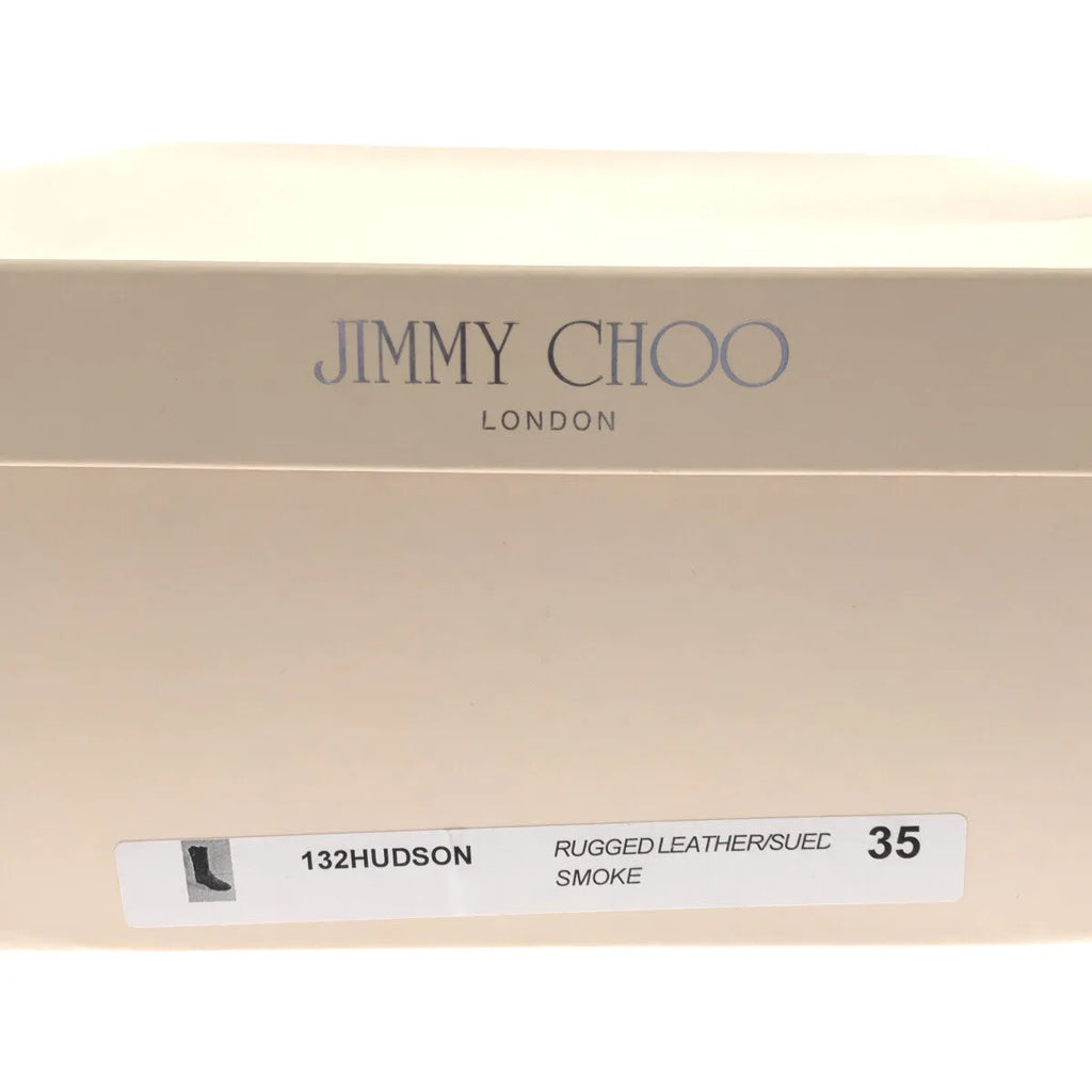 [品相良好] JIMMY CHOO | Hudson 皮革 Pecos 靴子 |尺寸 35 |黑色 |女性的
