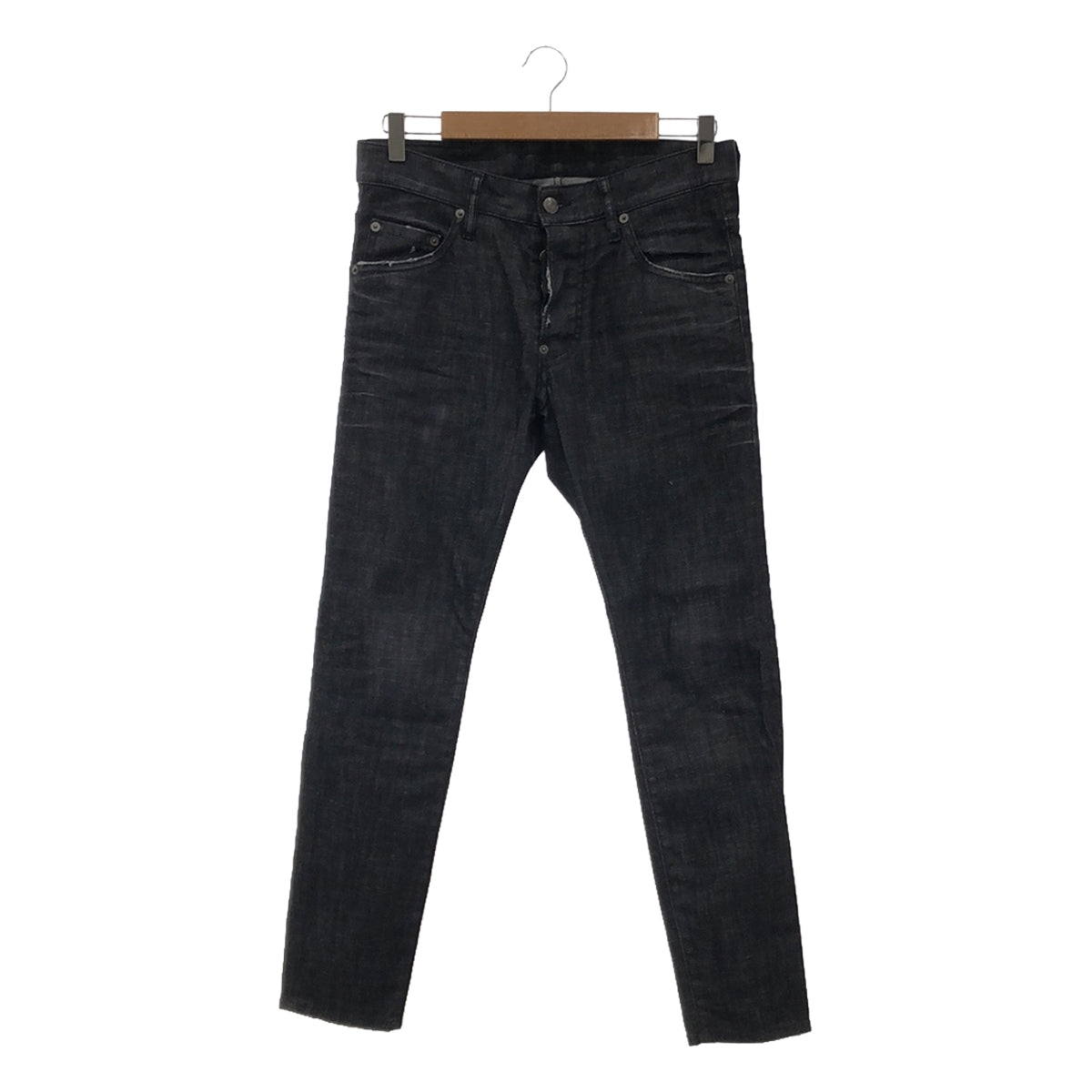 DSQUARED2 / ディースクエアード | 2021AW | SKATER JEAN スケータージーンズ ダメージ ウォッシュ加工 ストレッチ デニムパンツ | 44 | ブラック | メンズ