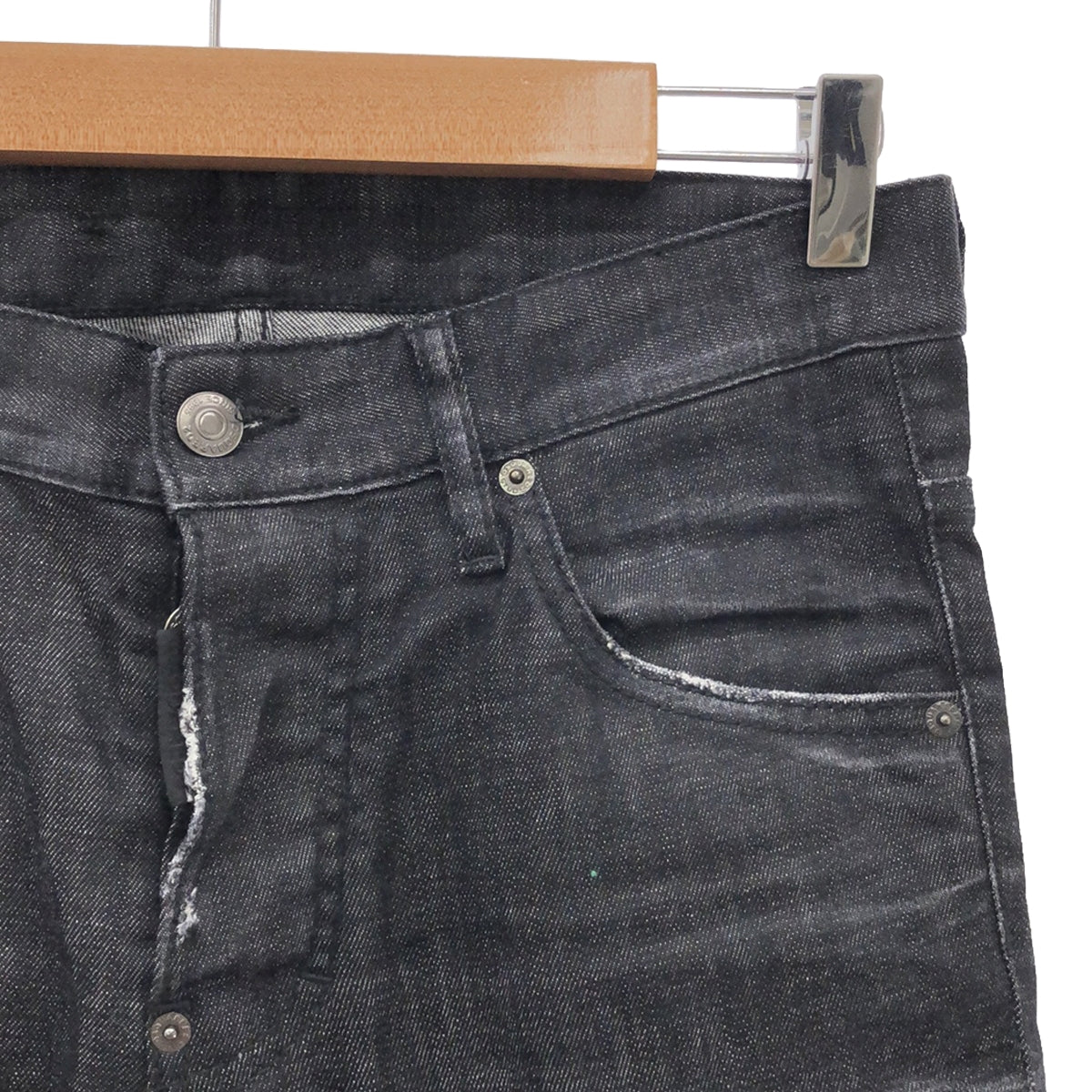 DSQUARED2 / ディースクエアード | 2021AW | SKATER JEAN スケータージーンズ ダメージ ウォッシュ加工 ストレッチ デニムパンツ | 44 | ブラック | メンズ