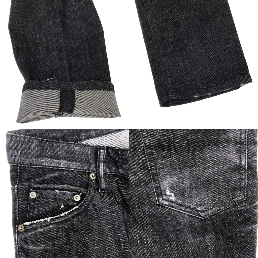 DSQUARED2 / ディースクエアード | 2021AW | SKATER JEAN スケータージーンズ ダメージ ウォッシュ加工 ストレッチ デニムパンツ | 44 | ブラック | メンズ
