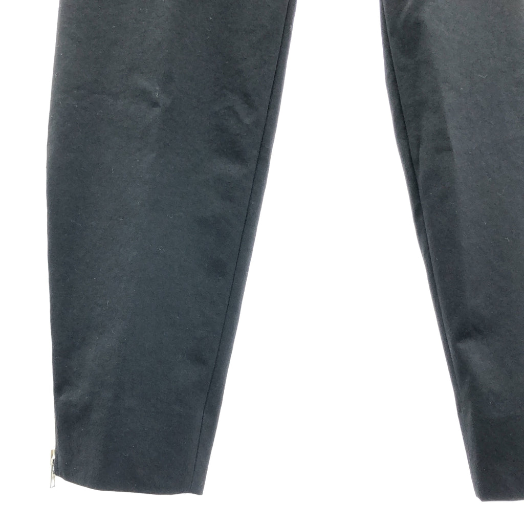 【美品】  COMME des GARCONS HOMME DEUX / コムデギャルソンオムドゥ | 2024SS | ウールギャバ 裾ジップ テーパード パンツ | S | ブラック | メンズ