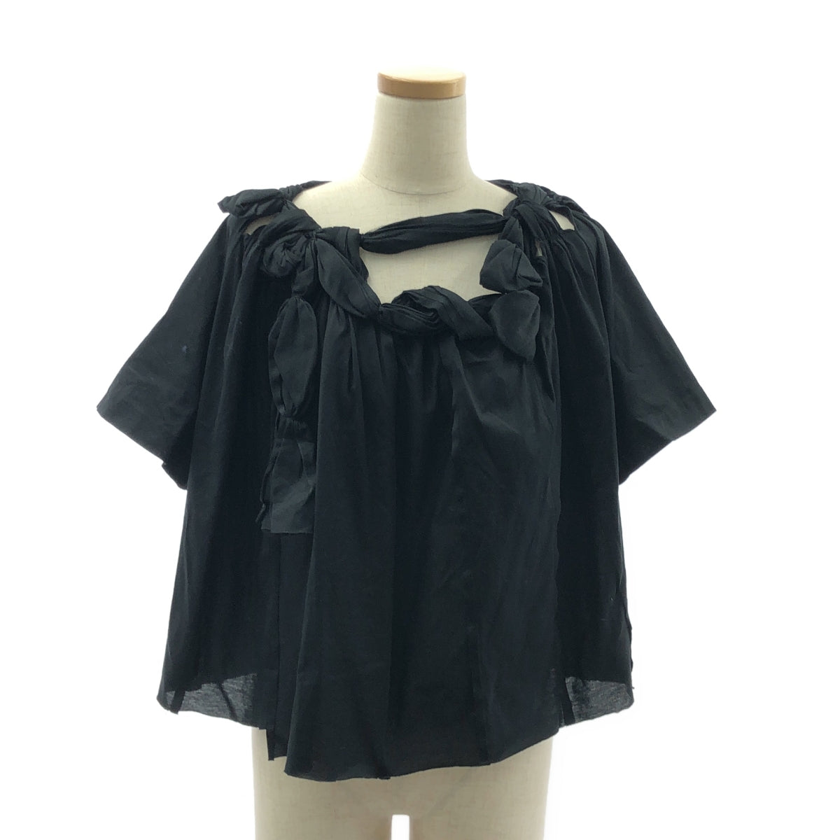 tao COMME des GARCONS / タオコムデギャルソン | 2010SS | リボン装飾 変形 ブラウス カットソー | M |