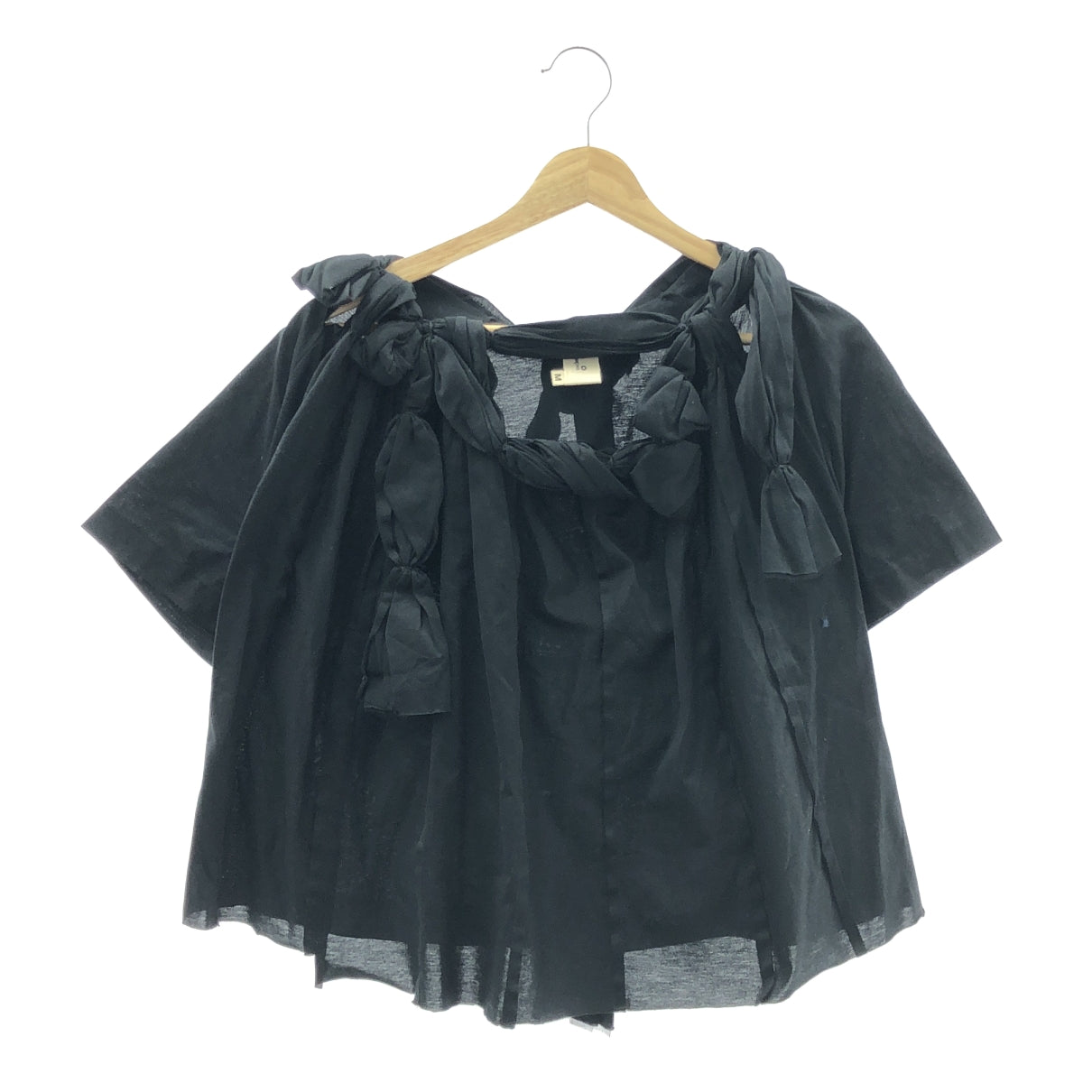 tao COMME des GARCONS / タオコムデギャルソン | 2010SS | リボン装飾 変形 ブラウス カットソー | M |