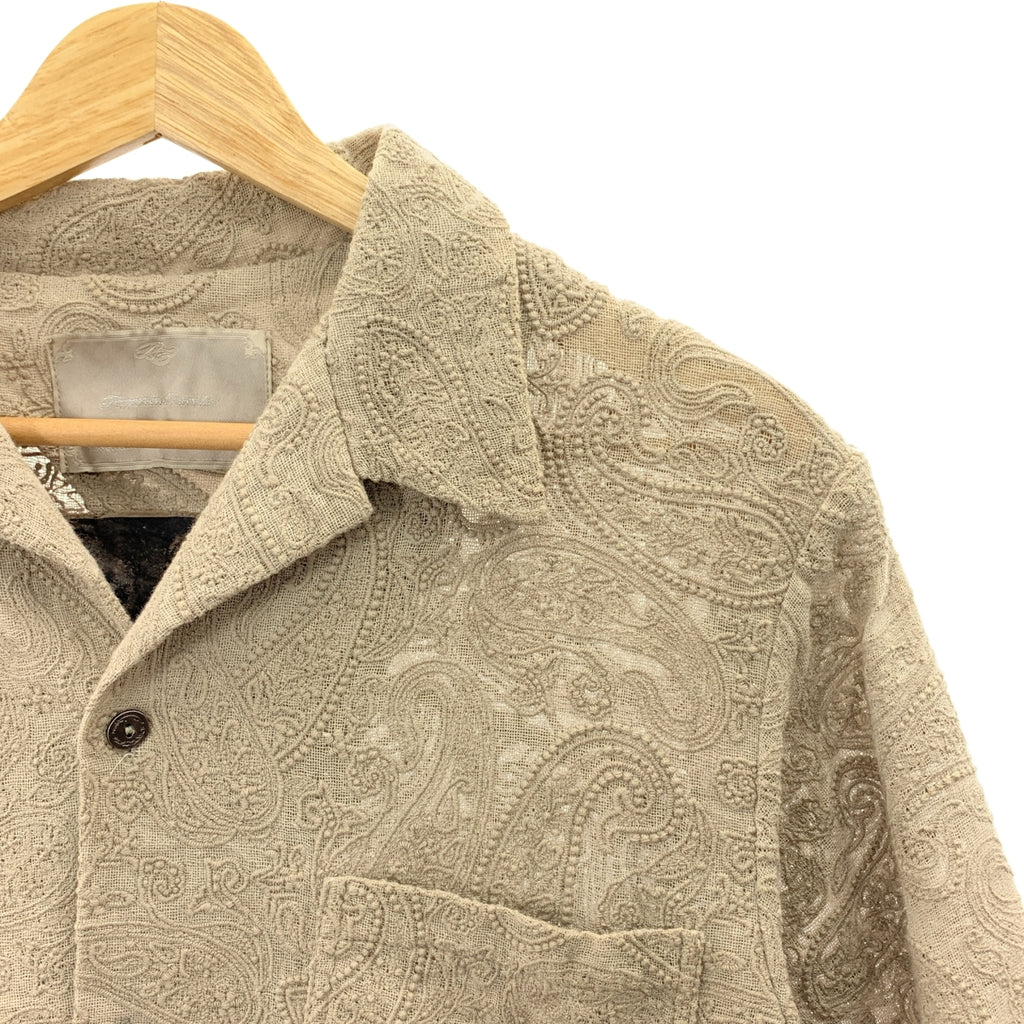 Professor.E / プロフェッサーイー | エンブロイダリー メタルボタン オープンカラー シャツ | 46 | メンズ