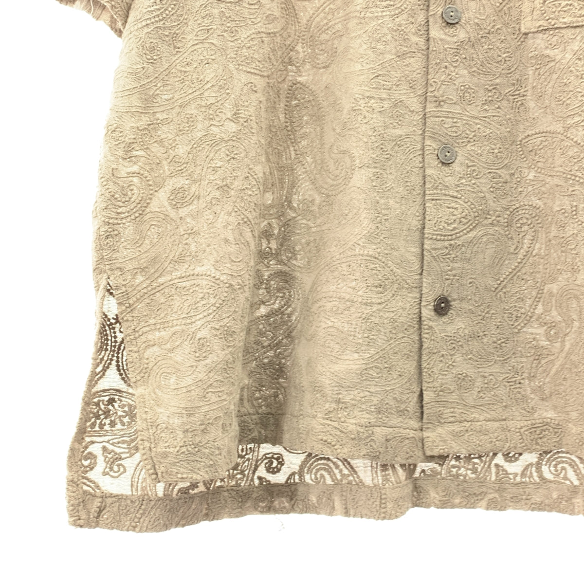 Professor.E / プロフェッサーイー | エンブロイダリー メタルボタン オープンカラー シャツ | 46 | メンズ