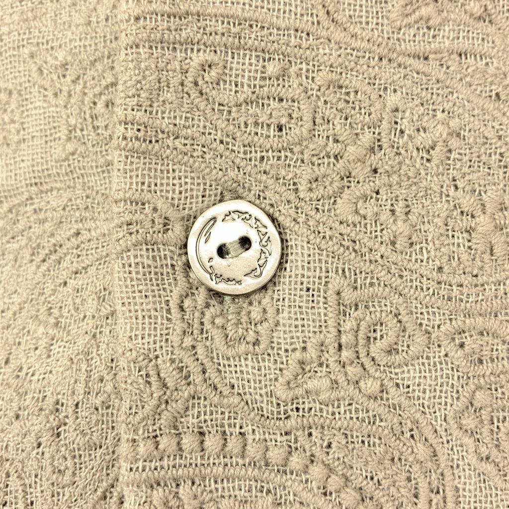 Professor.E / プロフェッサーイー | エンブロイダリー メタルボタン オープンカラー シャツ | 46 | メンズ