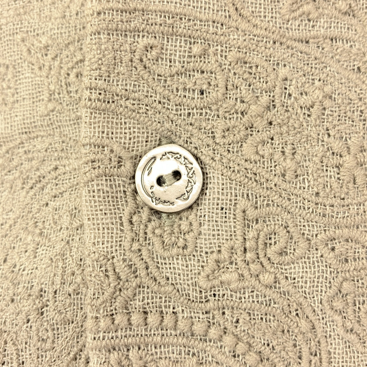 Professor.E / プロフェッサーイー | エンブロイダリー メタルボタン オープンカラー シャツ | 46 | メンズ