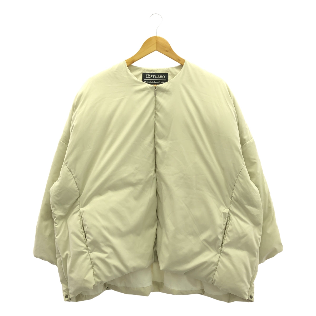 LOFTLABO / ロフトラボ | × KAWADA FEATHER / カワダフェザー ノーカラー オーバー ダウン ジャケット | 2 | エクリュ | レディース