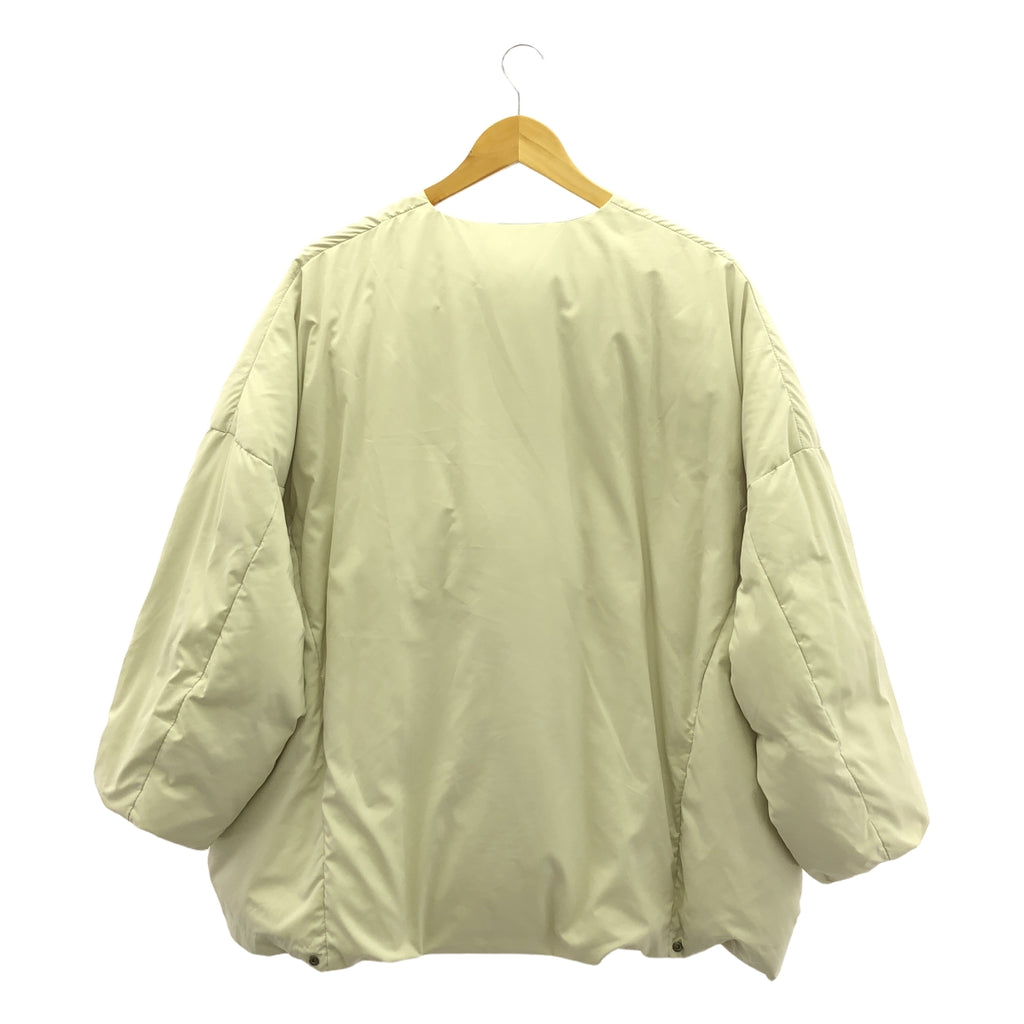 LOFTLABO / ロフトラボ | × KAWADA FEATHER / カワダフェザー ノーカラー オーバー ダウン ジャケット | 2 | エクリュ | レディース