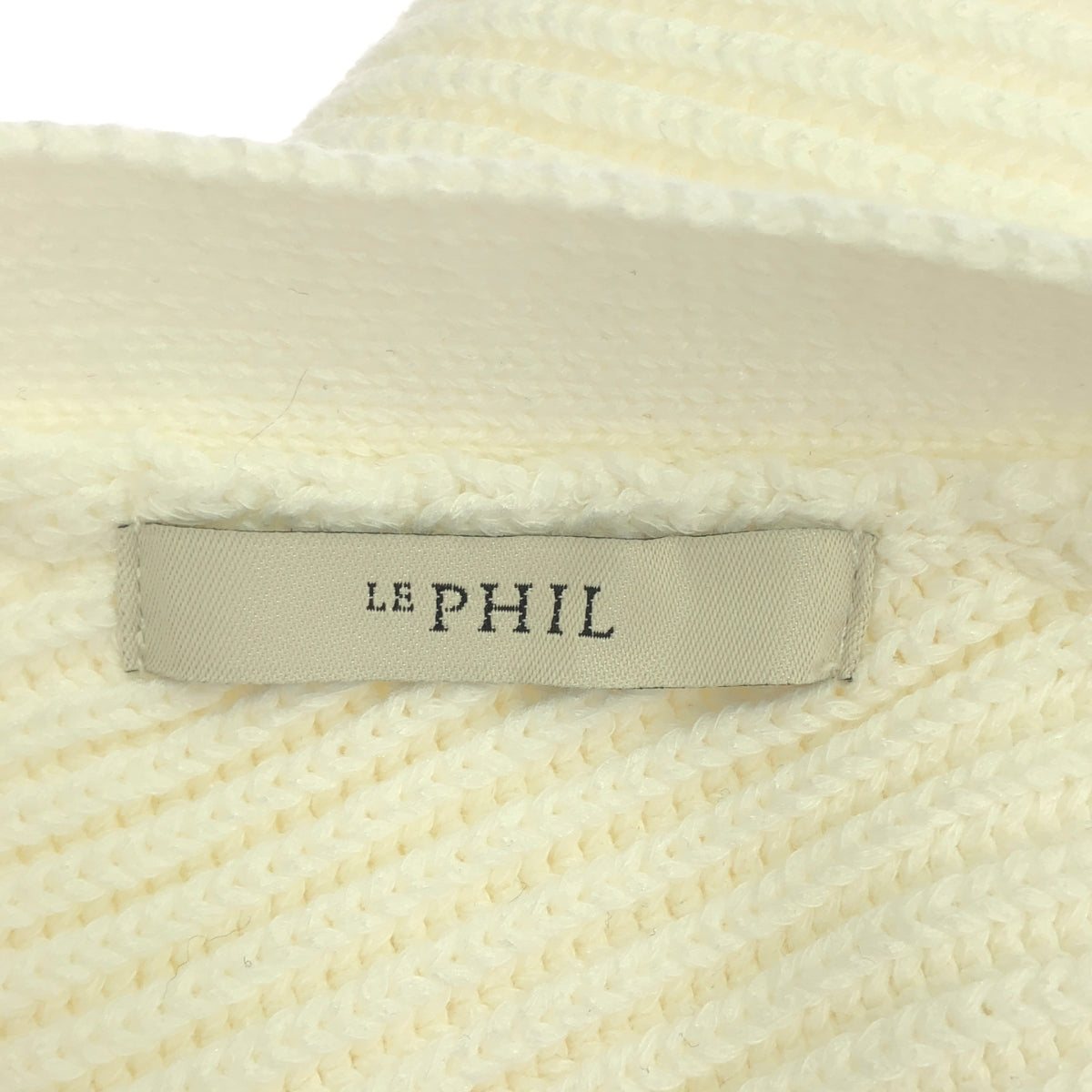 LE PHIL | Side Ribbon Mid Gauge V-Neck Knit Vest | F | White | Women's