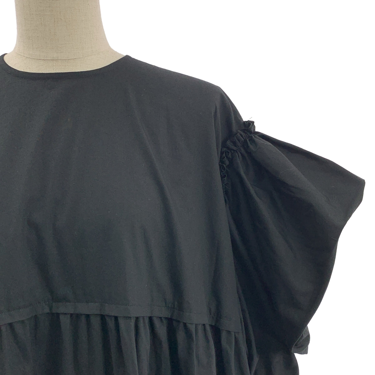 tao COMME des GARCONS / タオコムデギャルソン | 2025SS | インサイドアウト ギャザー ボリュームスリーブ ドレス ワンピース | M | レディース