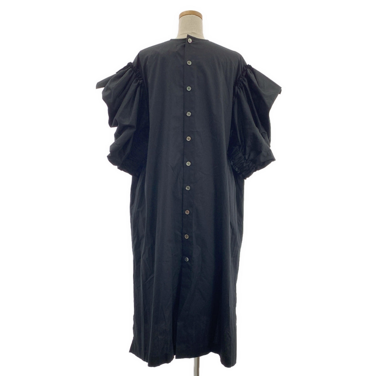 tao COMME des GARCONS / タオコムデギャルソン | 2025SS | インサイドアウト ギャザー ボリュームスリーブ ドレス ワンピース | M | レディース