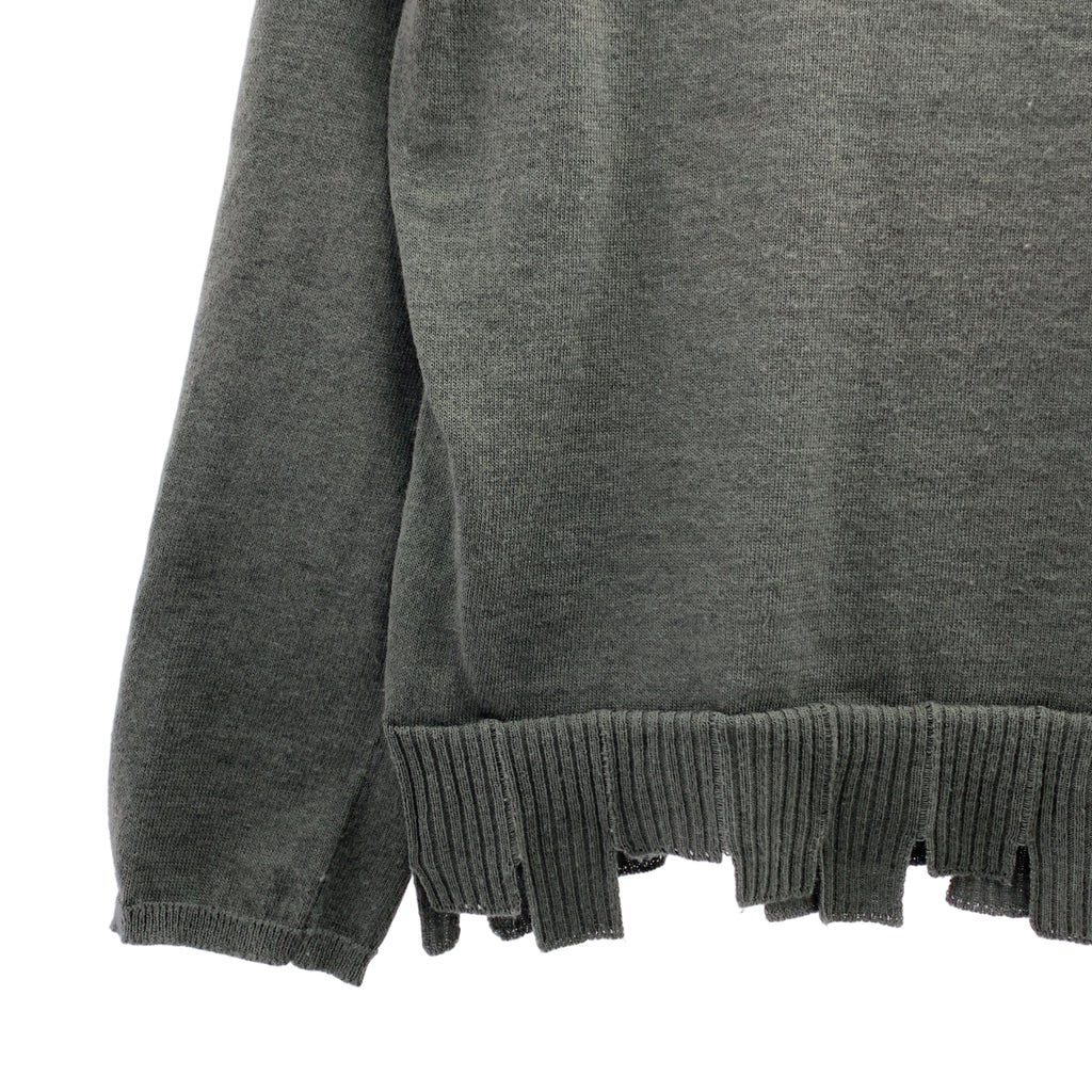 COMME des GARÇONS 襯衫 | 剪裁細節流蘇圓領針織衫 | 尺寸 S |
