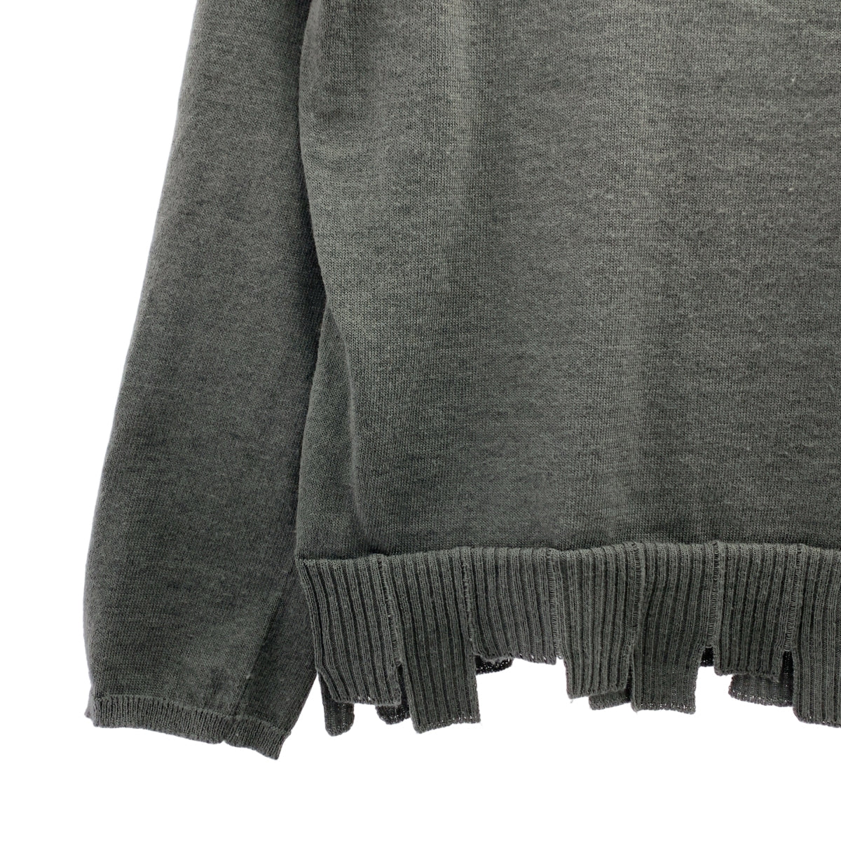 COMME des GARÇONS 襯衫 | 剪裁細節流蘇圓領針織衫 | S 碼 | 灰色 | 男款