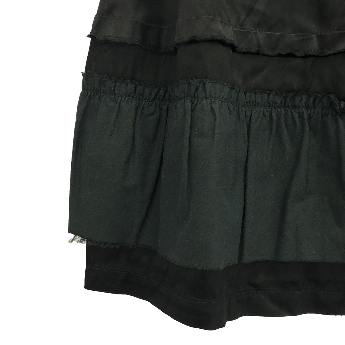 tricot COMME des GARCONS | Product dyed satin mixed material ruffle layered skirt | S | Black | Women's