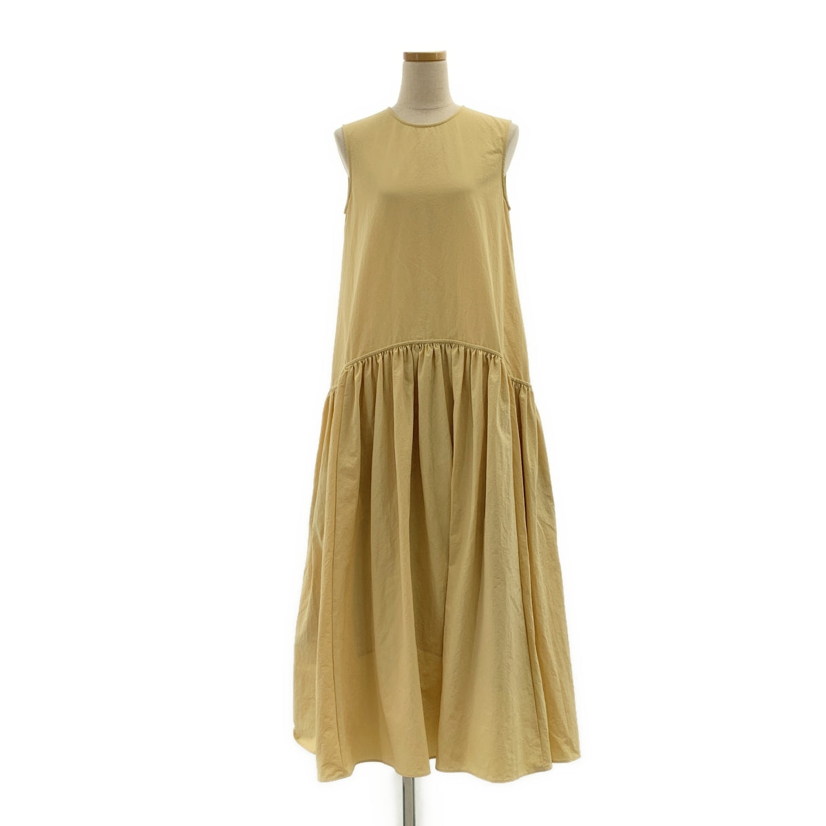 LOHEN / ローヘン | ローウエスト ギャザー ノースリーブ ワンピース | F | レディース