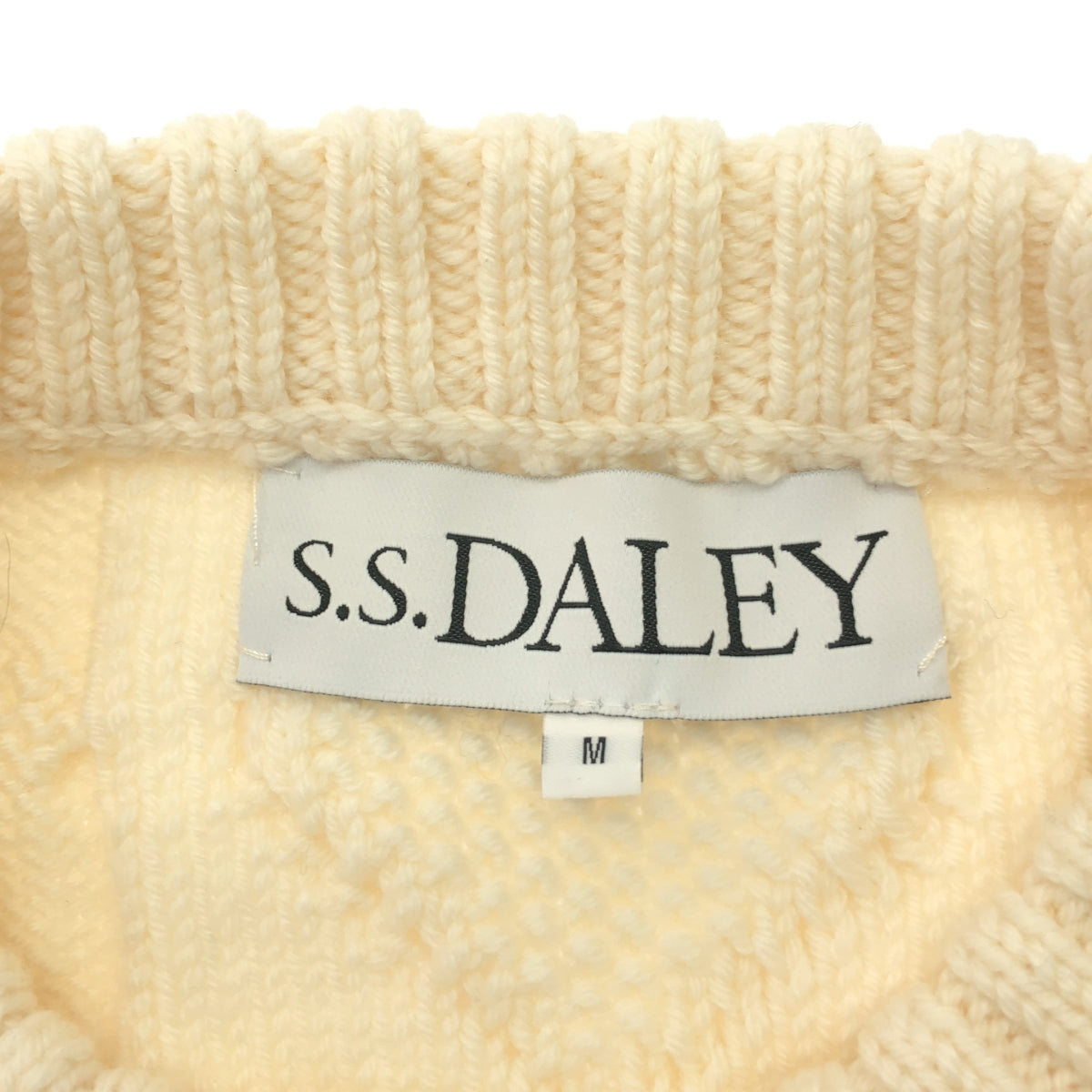 S.S.DALEY / エスエスデイリー | ウール サイド デザイン ニット ベスト | M | アイボリー | レディース