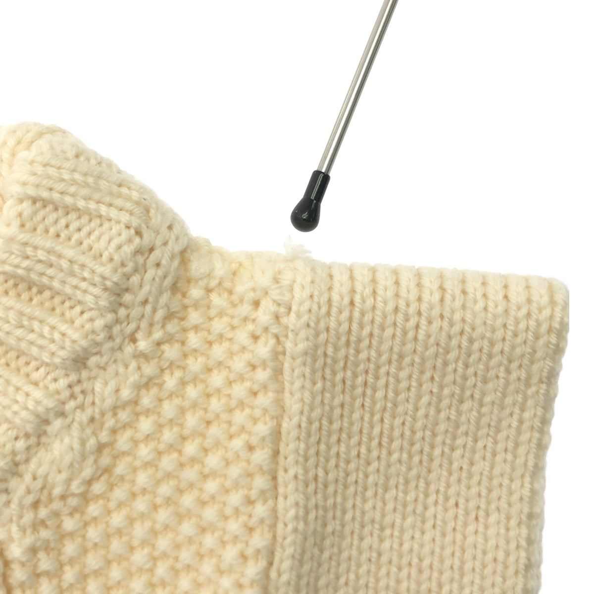 S.S.DALEY / エスエスデイリー | ウール サイド デザイン ニット ベスト | M | アイボリー | レディース