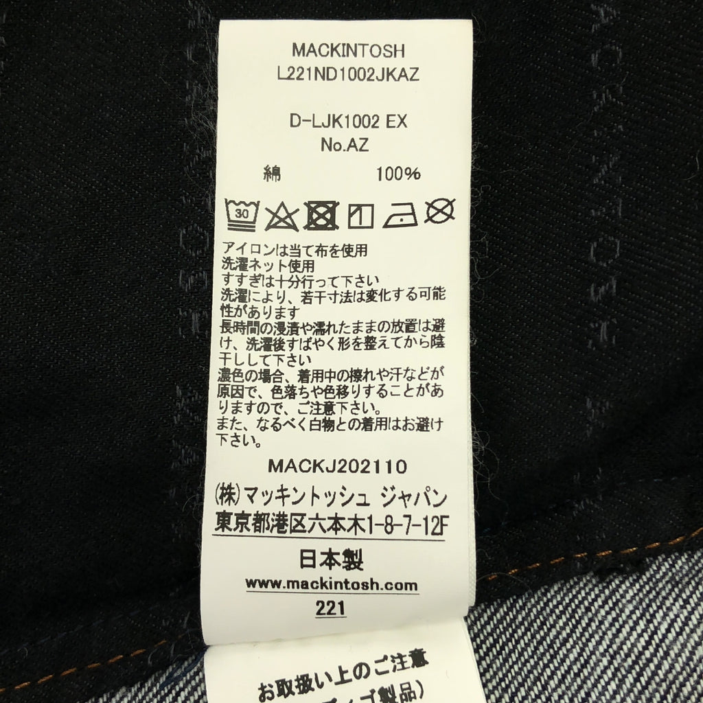 MACKINTOSH / 매킨토시 | 2022SS | × IENA / 예나 별주 / TRABBOCH / 로고 버튼 데님 재킷 | 6 | 여성