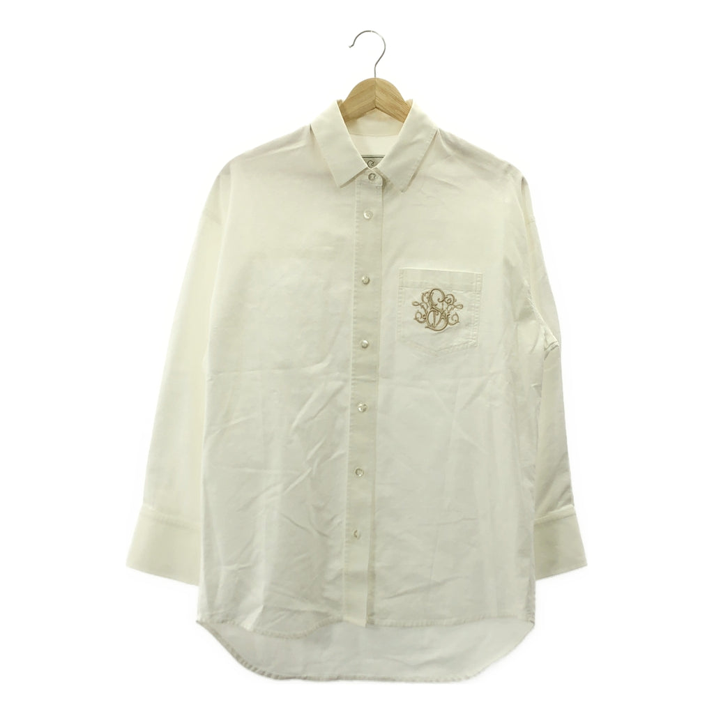 SEVEN TEN 由 MIHO KAWAHITO | 刺繡口袋棉質牛津襯衫 | S碼 | 女款