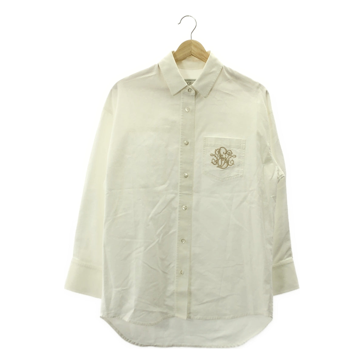 SEVEN TEN 由 MIHO KAWAHITO | 刺繡口袋棉質牛津襯衫 | S碼 | 女款