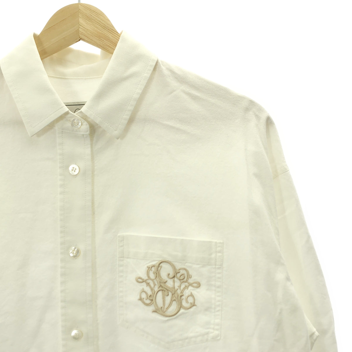 SEVEN TEN 由 MIHO KAWAHITO | 刺繡口袋棉質牛津襯衫 | S碼 | 女款