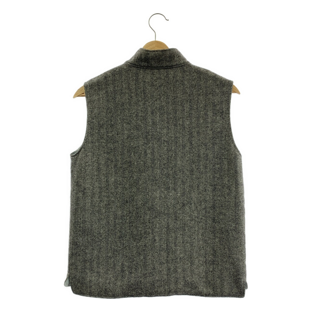 APC / 아페세이 | 1990s | 프랑스 울 헤링본 지퍼 업 베스트 | S | 회색 | 남성