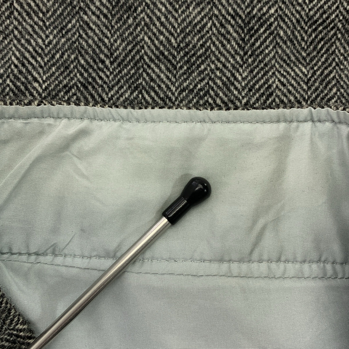 APC / 아페세이 | 1990s | 프랑스 울 헤링본 지퍼 업 베스트 | S | 회색 | 남성