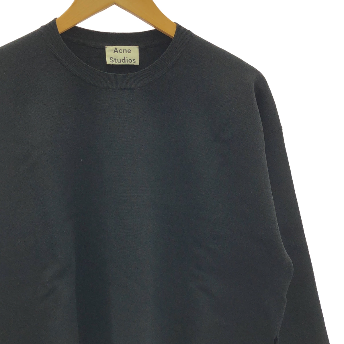 [Good Condition] Acne Studios | PERTY COMPACT Crew Neck Knit | XS | Black | Women's