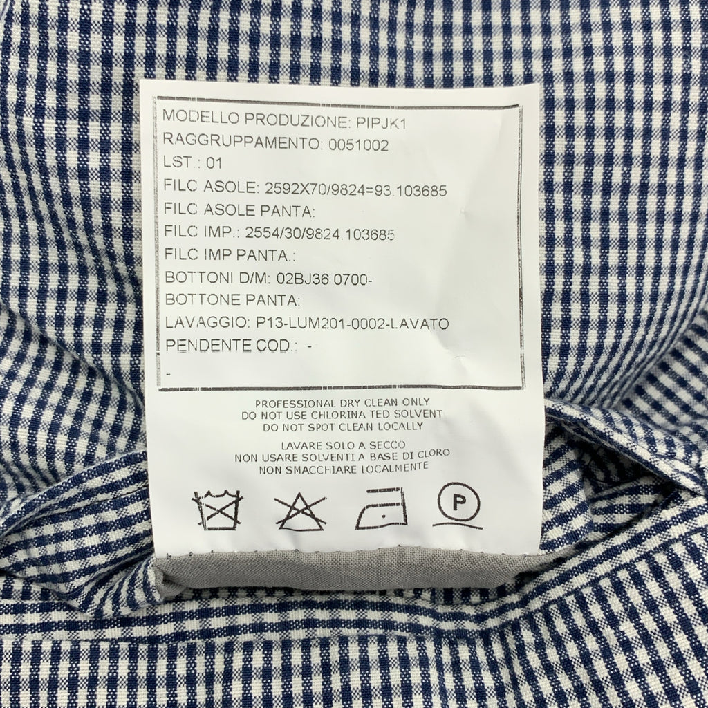 BOGLIOLI / 보리올리 | T.SUZUKI / 스즈키 타쿠치 콜라보 코튼 린넨 깅엄 체크 2B 테일러드 재킷 | S | 남성