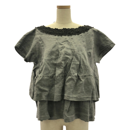 tricot COMME des GARCONS | 2015SS | Product dyed, deformed back ribbon, ruffled over blouse | M | Women's