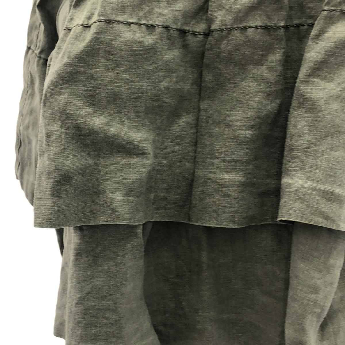 tricot COMME des GARCONS / トリココムデギャルソン | 2015SS | 製品染め 変形 バックリボン フリル オーバー ブラウス | M | グレー | レディース