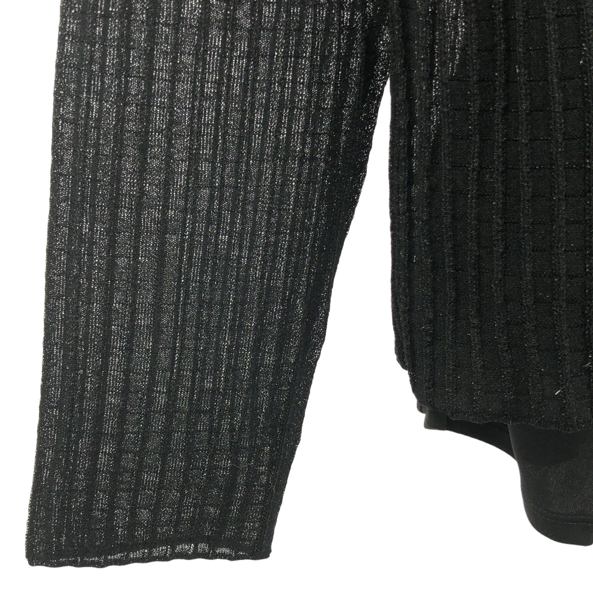 [新品] CADUNE |春季金銀絲透明針織 |尺寸 38 |黑色 |女性的